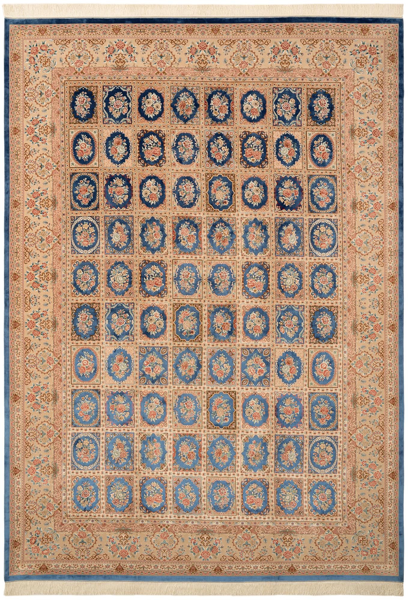7' 11 x 11' 4 Ghom Design Rug