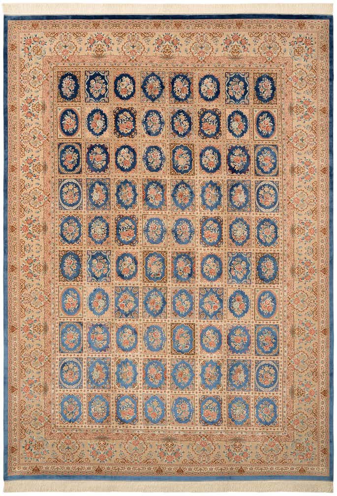 7' 11 x 11' 4 Ghom Design Rug