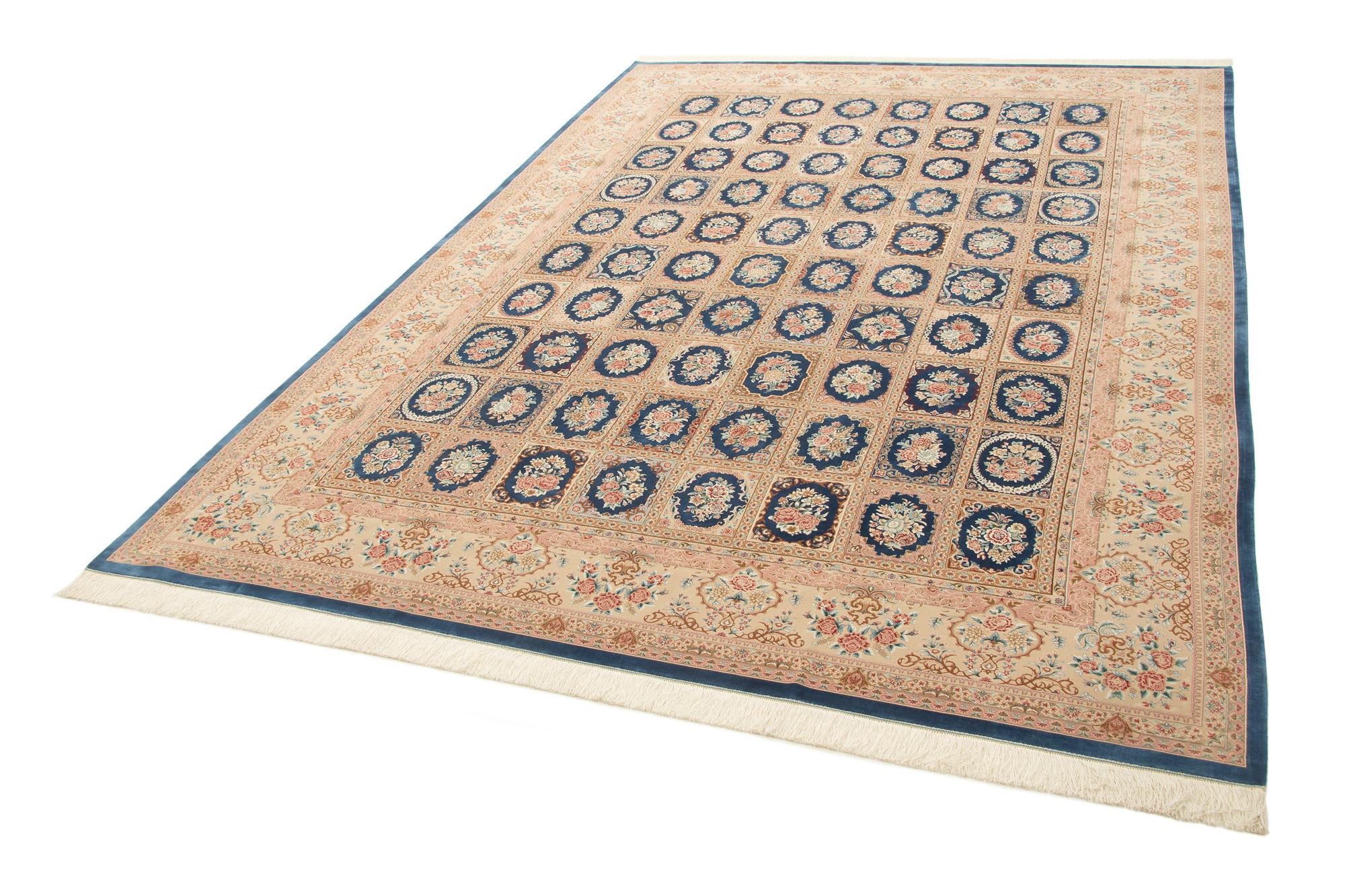 7' 11 x 11' 4 Ghom Design Rug