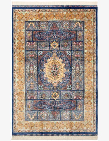 4' 10 x 7' 5 Ghom Design Rug