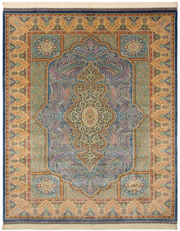 6' 6 x 9' 7 Ghom Design Rug