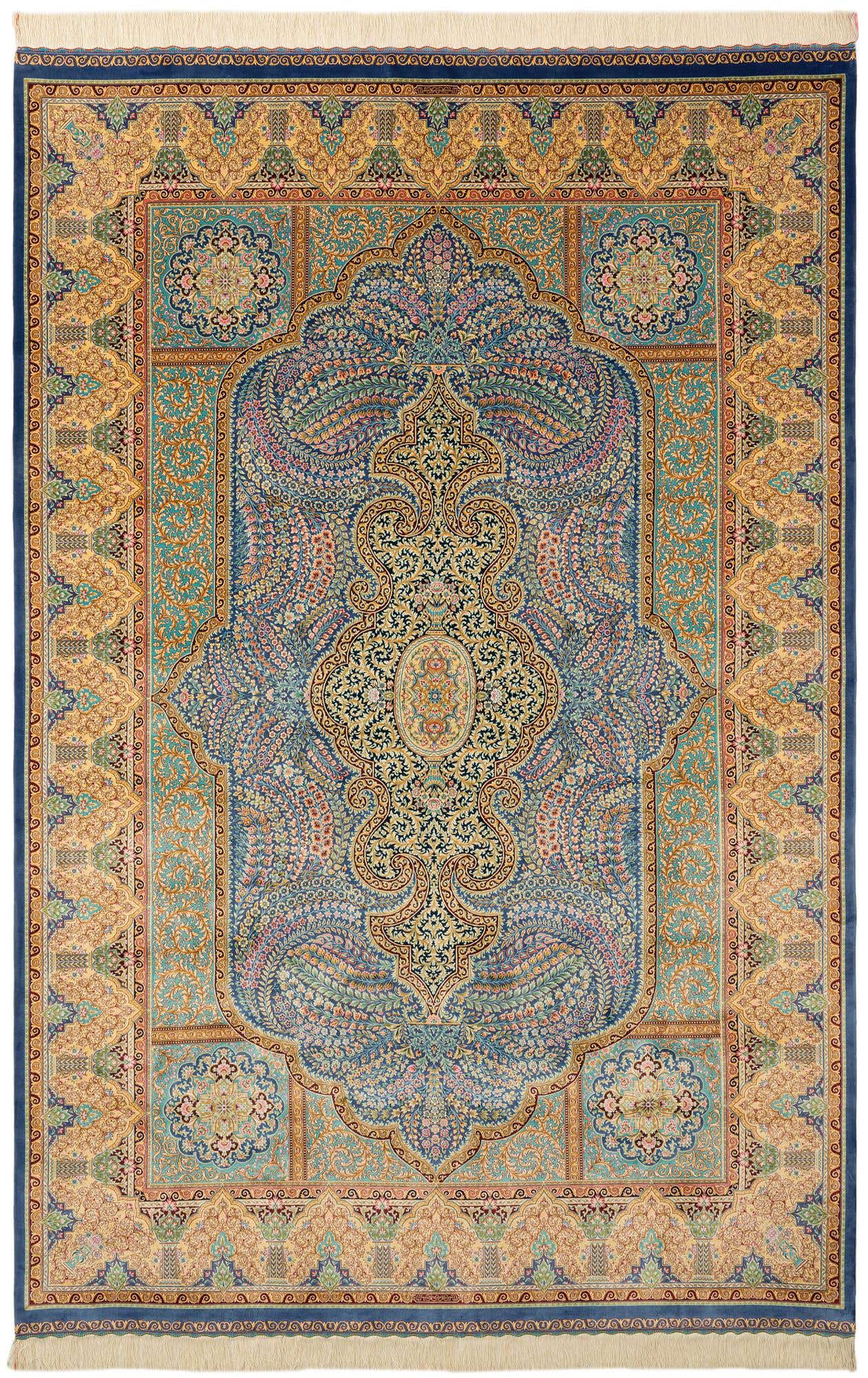 6' 6 x 9' 7 Ghom Design Rug
