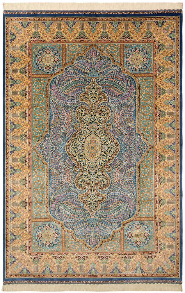 6' 6 x 9' 7 Ghom Design Rug