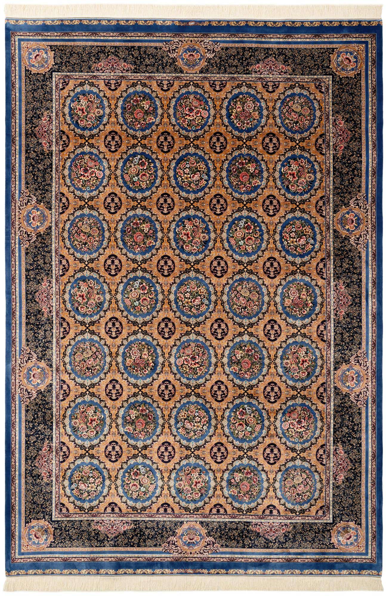 6' 6 x 9' 7 Ghom Design Rug