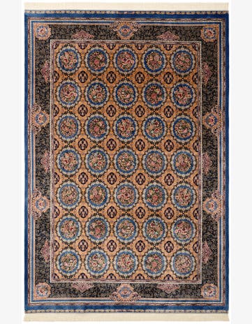 6' 6 x 9' 7 Ghom Design Rug