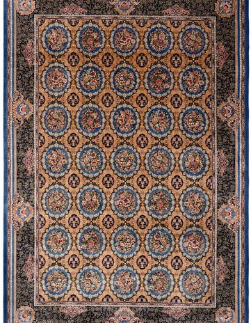 6' 6 x 9' 7 Ghom Design Rug