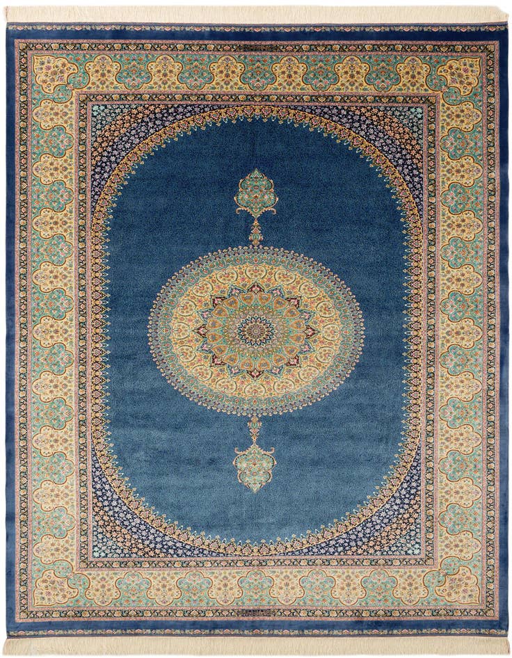 Detail image of 6' 5 x 9' 7 Ghom Design Rug