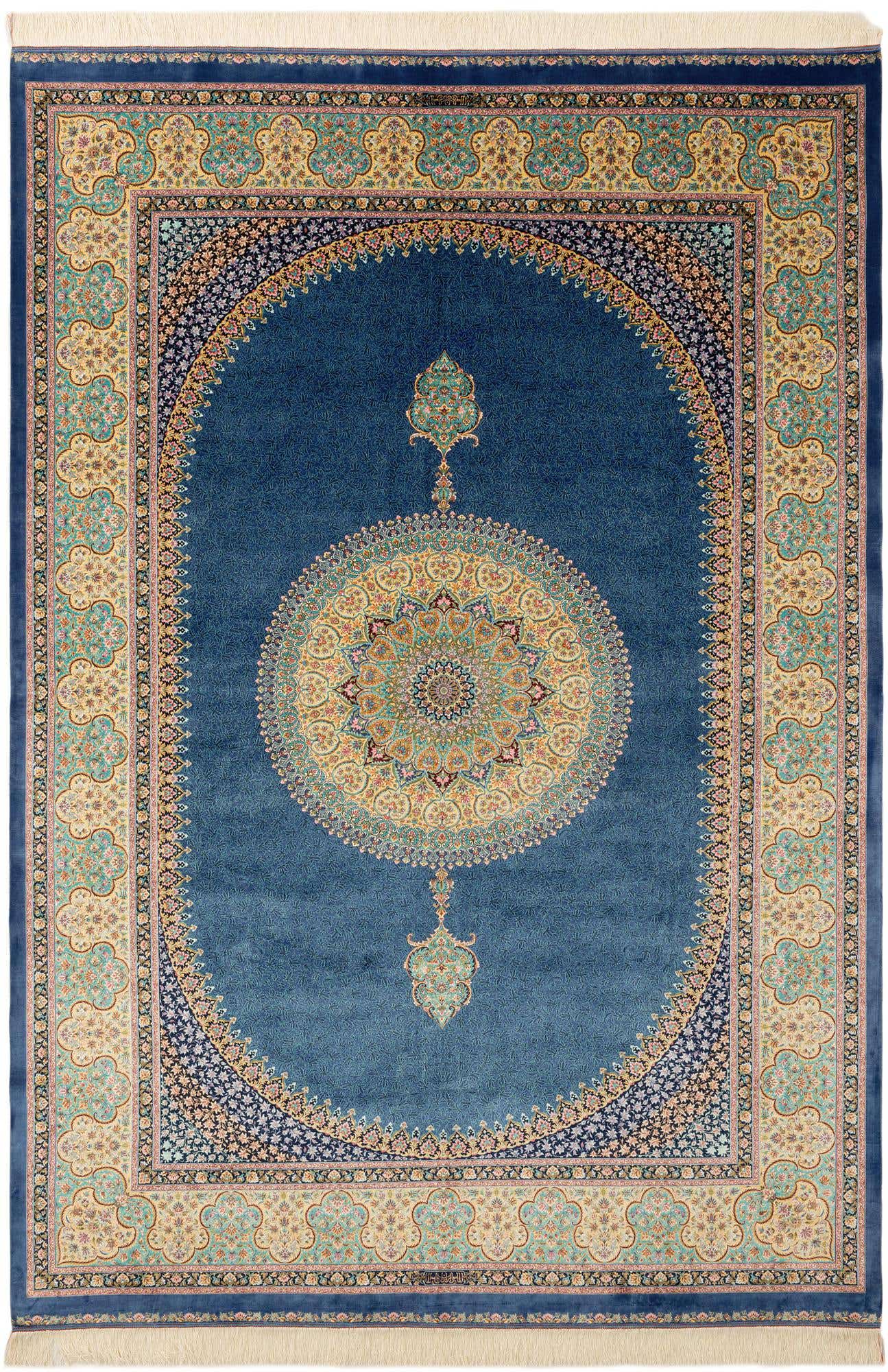 6' 5 x 9' 7 Ghom Design Rug