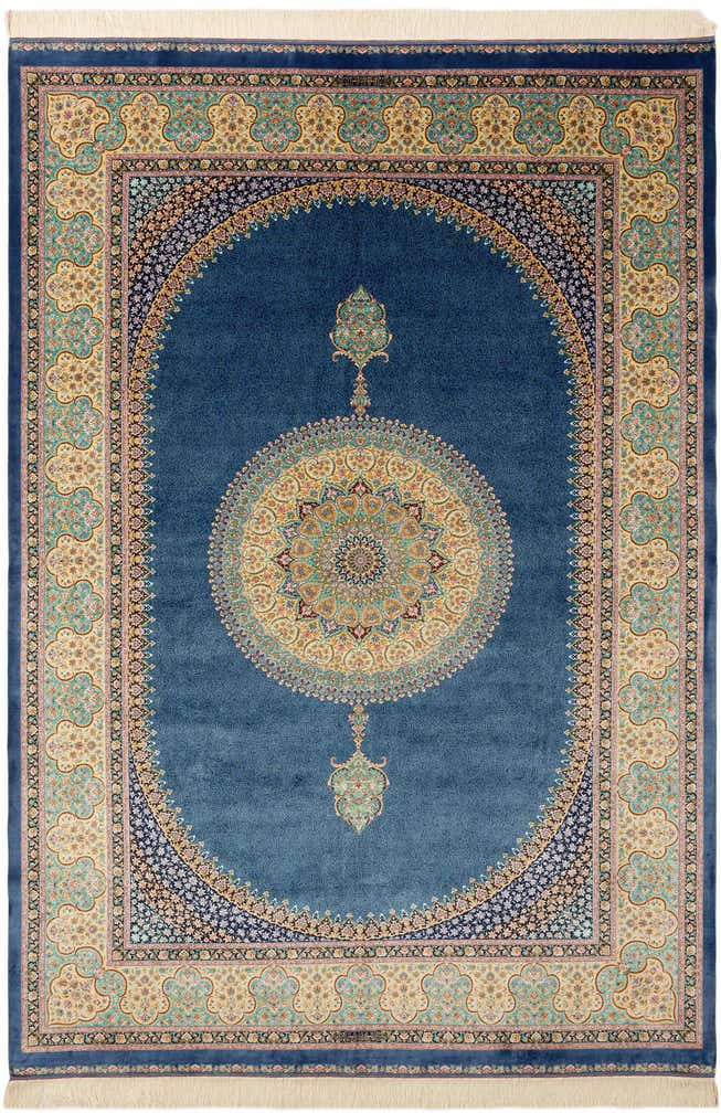 6' 5 x 9' 7 Ghom Design Rug