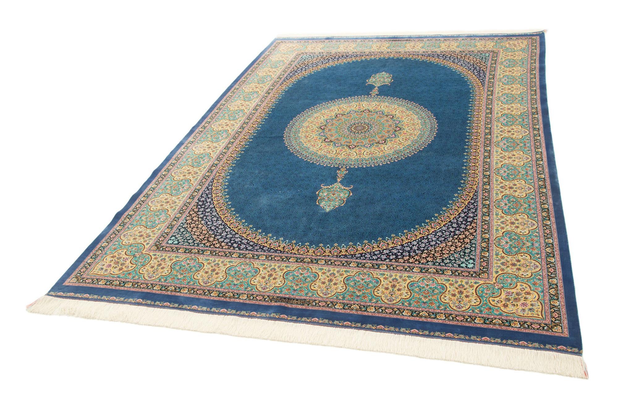 6' 5 x 9' 7 Ghom Design Rug