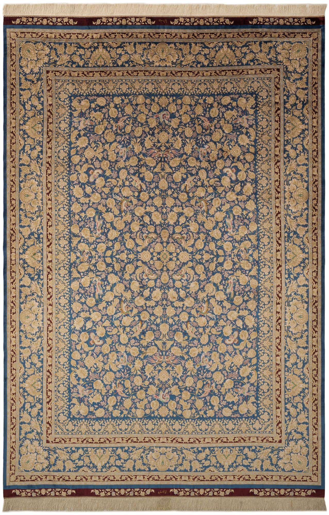 6' 8 x 9' 10 Ghom Design Rug