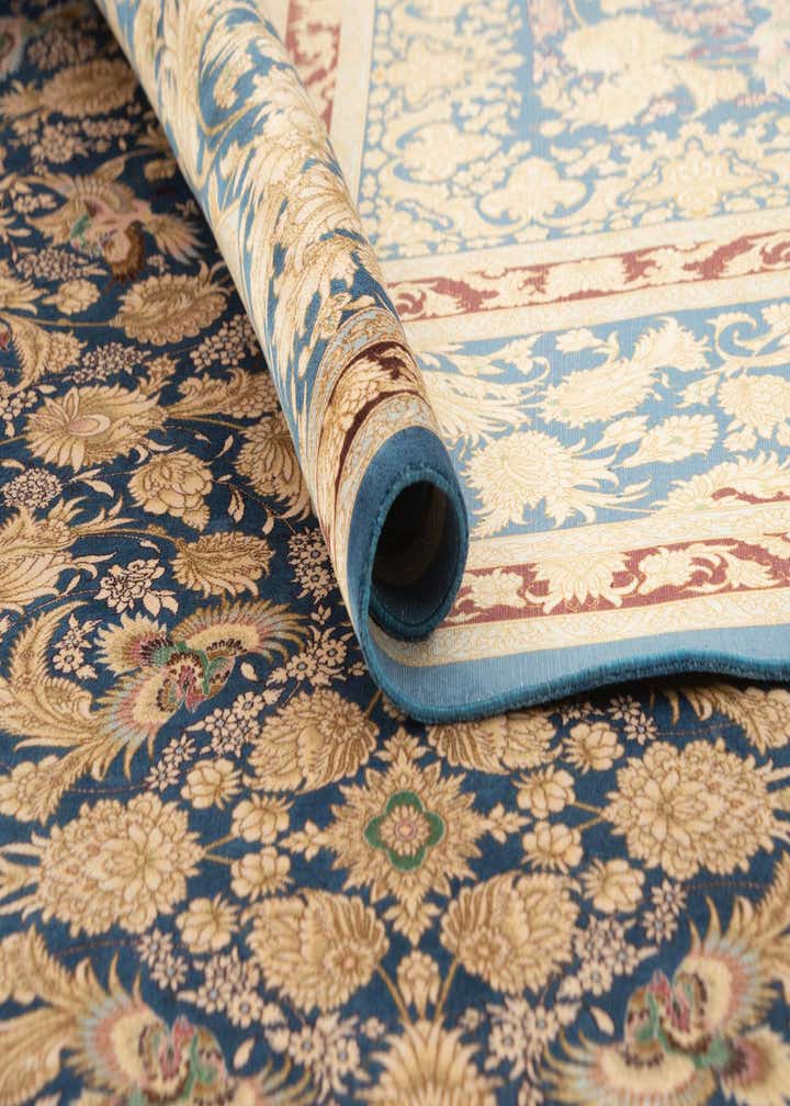 6' 8 x 9' 10 Ghom Design Rug