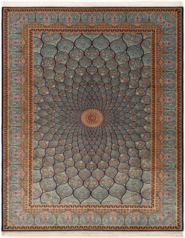 6' 4 x 9' 9 Ghom Design Rug