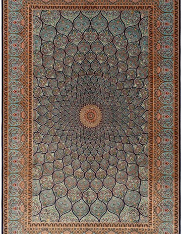 6' 4 x 9' 9 Ghom Design Rug