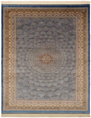 6' 6 x 9' 8 Ghom Design Rug