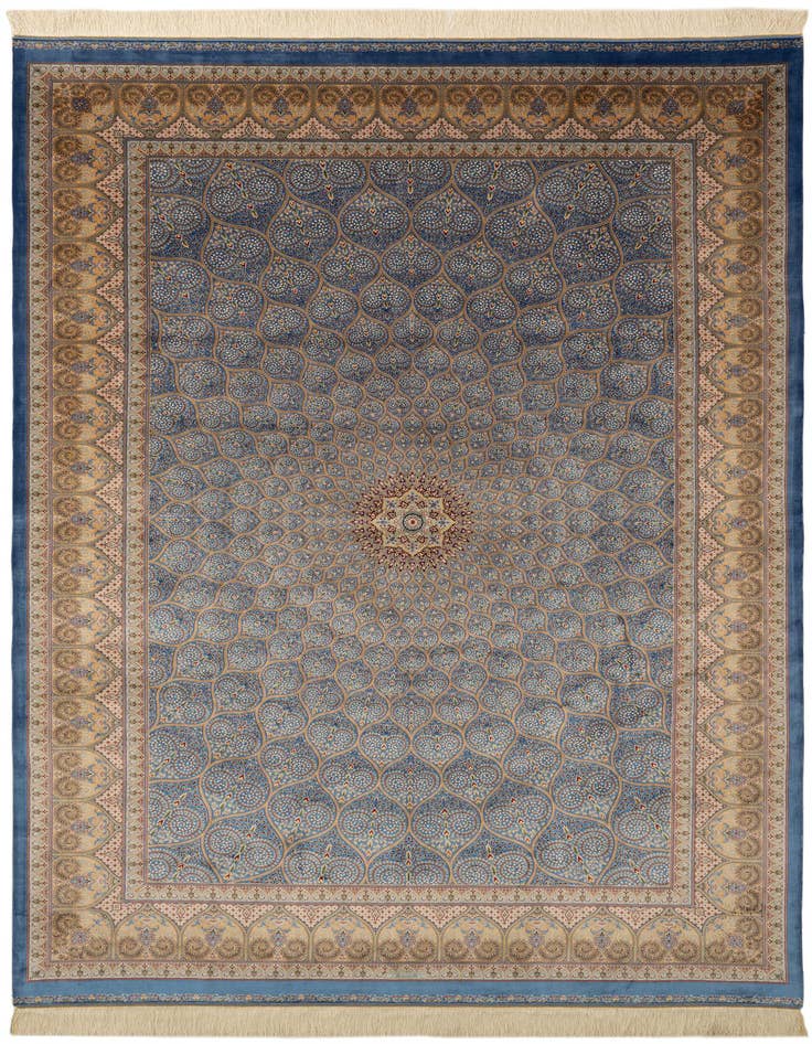 Detail image of 6' 6 x 9' 8 Ghom Design Rug