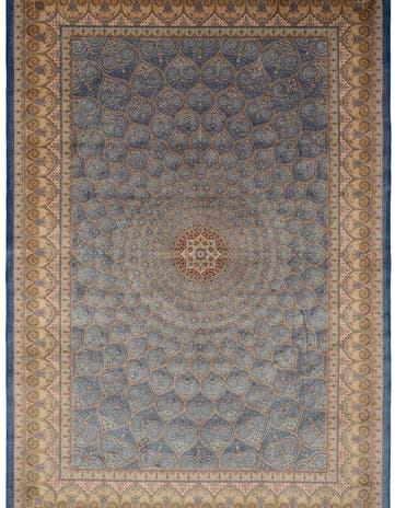 6' 6 x 9' 8 Ghom Design Rug