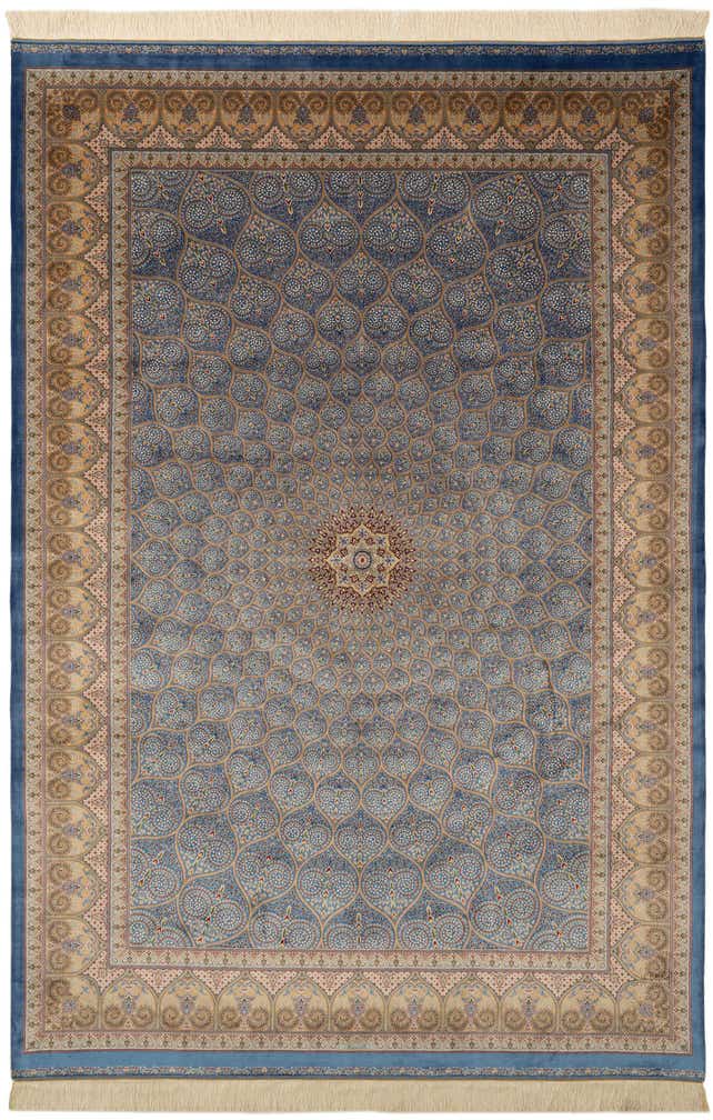 6' 6 x 9' 8 Ghom Design Rug