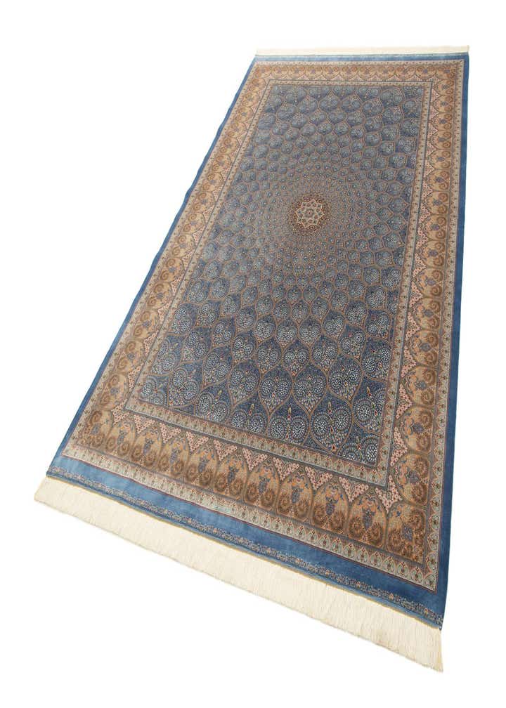6' 6 x 9' 8 Ghom Design Rug