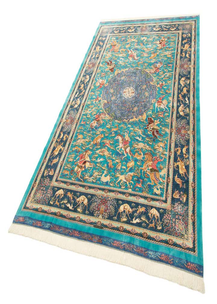 6' 6 x 9' 7 Ghom Design Rug