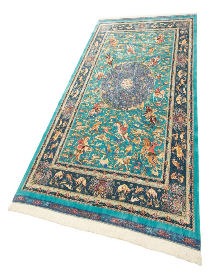 Detail image of 6' 6 x 9' 7 Ghom Design Rug