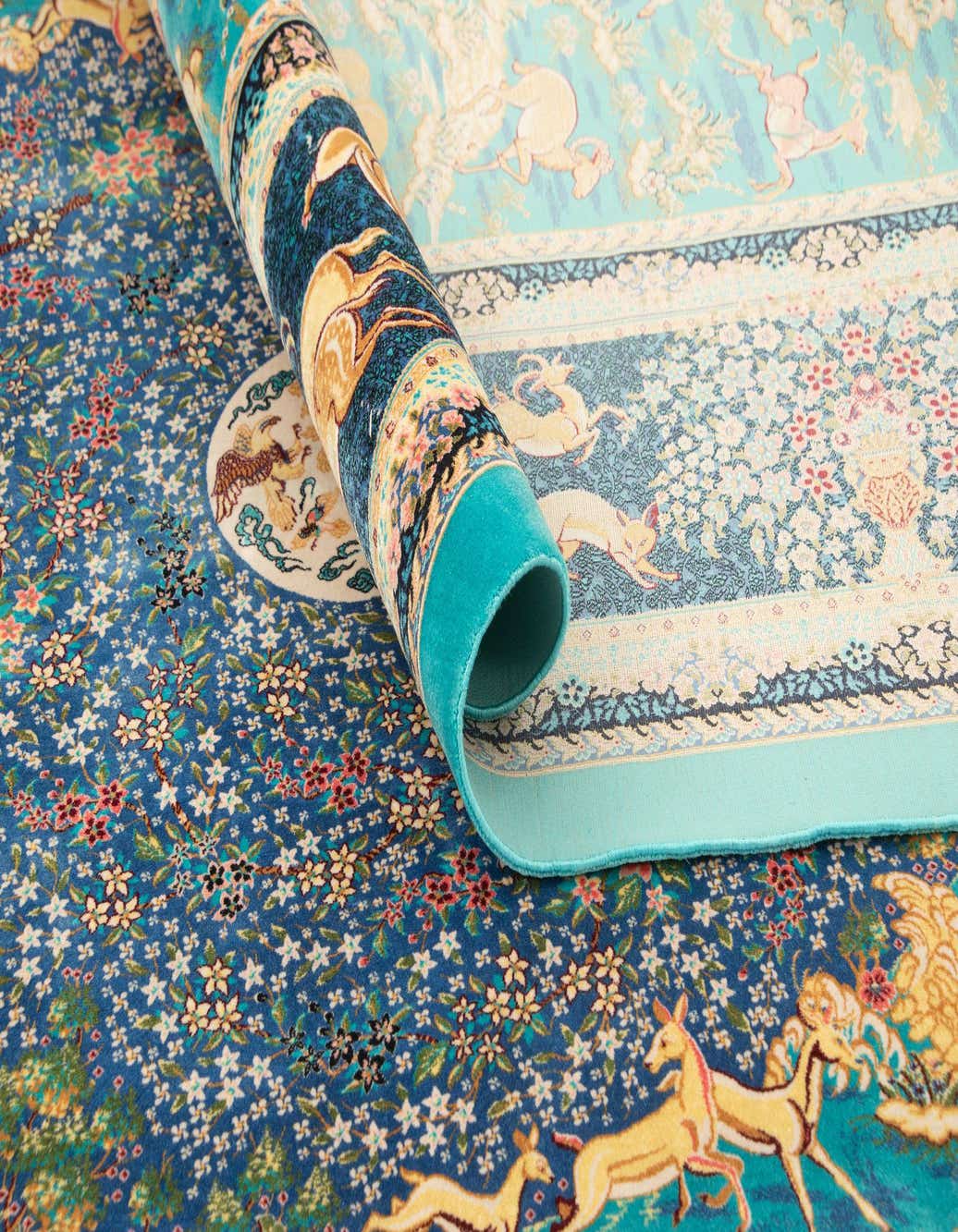 6' 6 x 9' 7 Ghom Design Rug