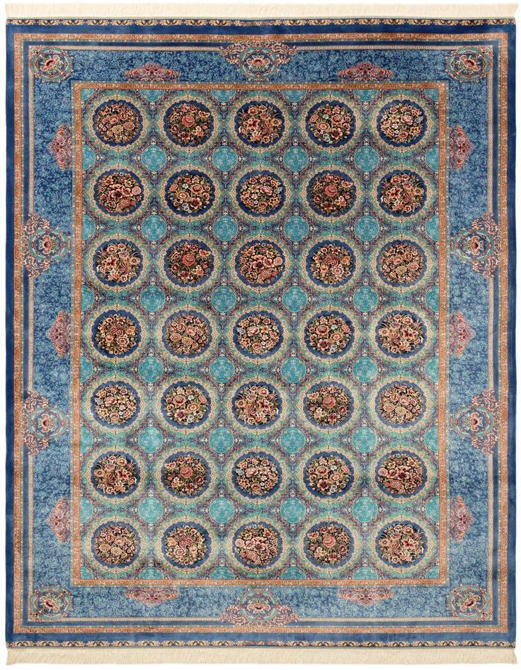 Detail image of 6' 6 x 9' 7 Ghom Design Rug