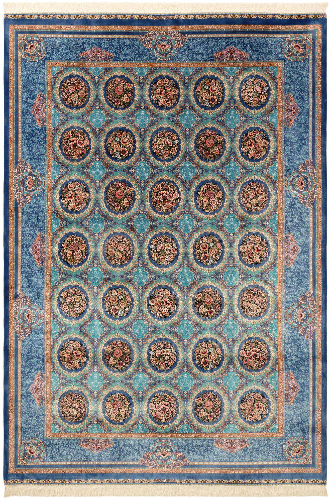 6' 6 x 9' 7 Ghom Design Rug