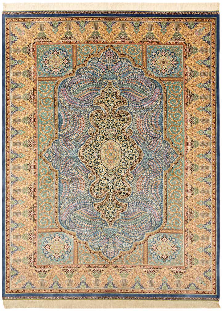 6' 6 x 9' 8 Ghom Design Rug