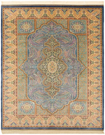 6' 6 x 9' 8 Ghom Design Rug