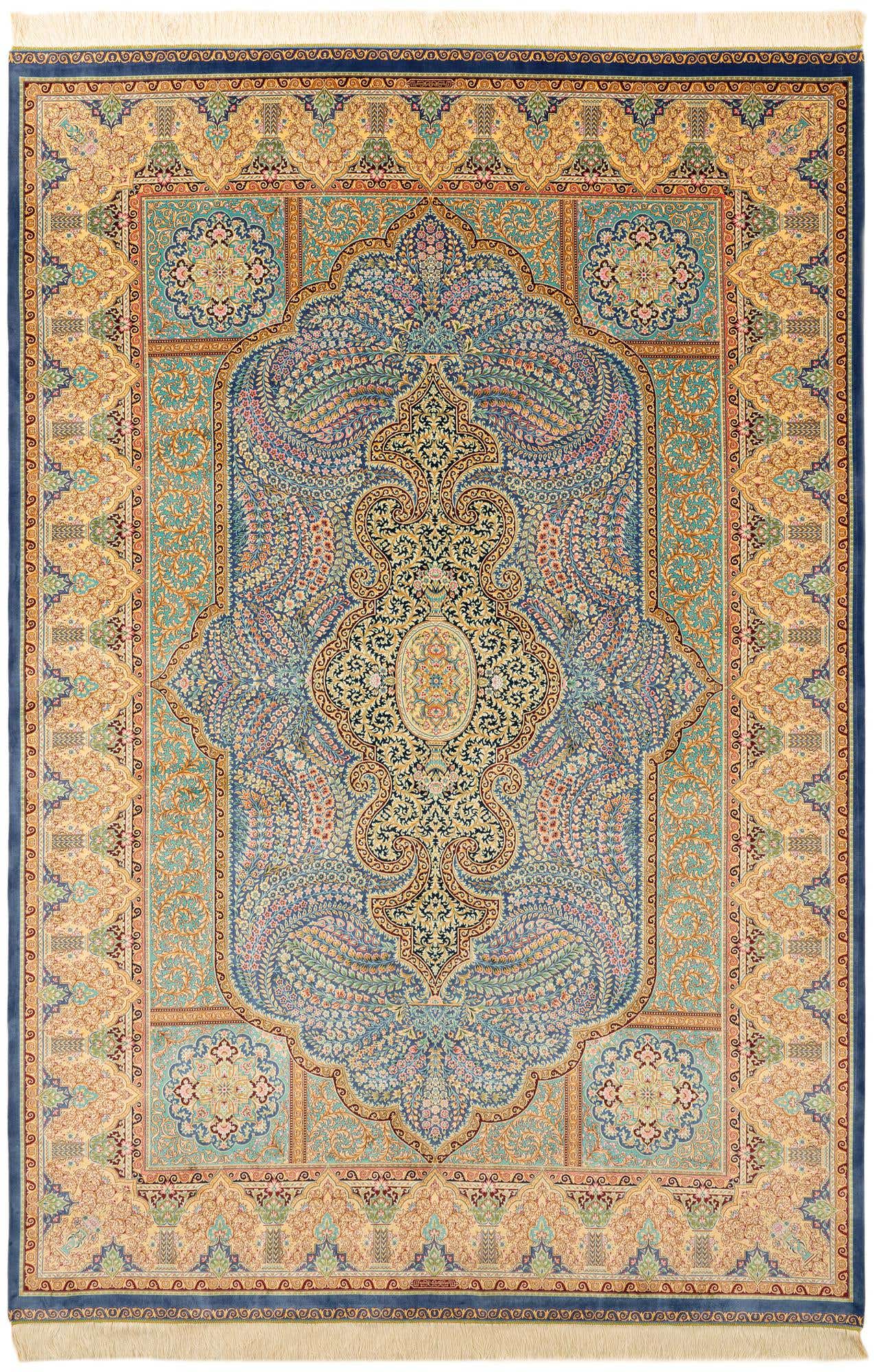 6' 6 x 9' 8 Ghom Design Rug