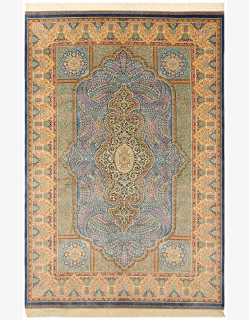 6' 6 x 9' 8 Ghom Design Rug