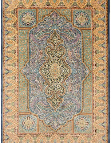 6' 6 x 9' 8 Ghom Design Rug