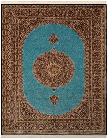 8' 1 x 11' 4 Ghom Design Rug
