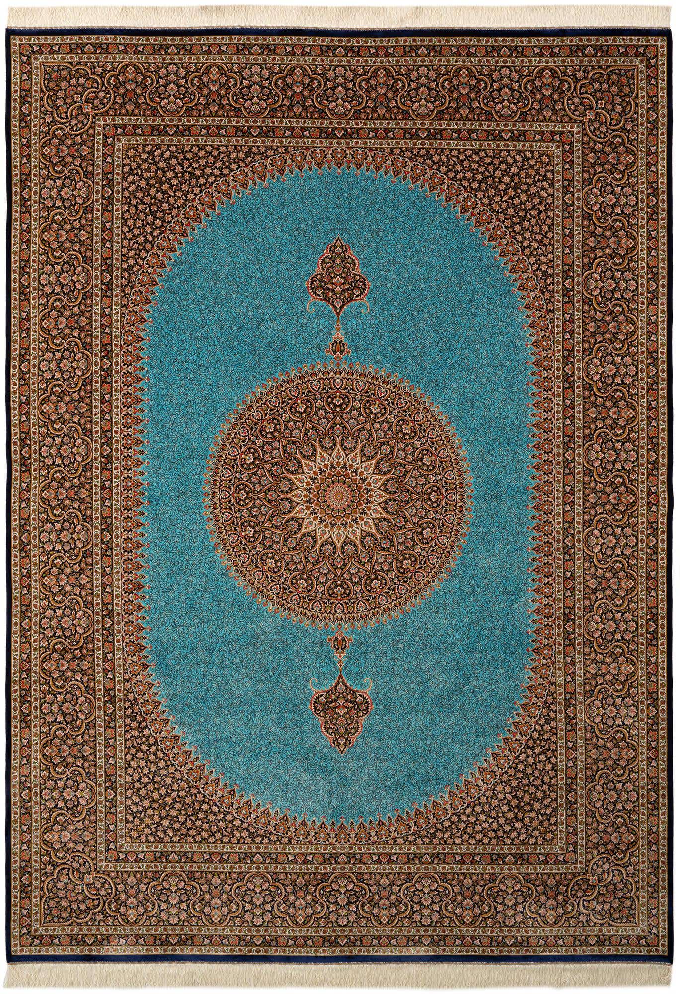 8' 1 x 11' 4 Ghom Design Rug