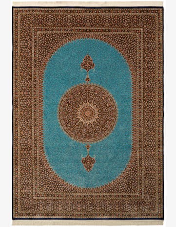8' 1 x 11' 4 Ghom Design Rug