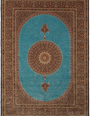8' 1 x 11' 4 Ghom Design Rug