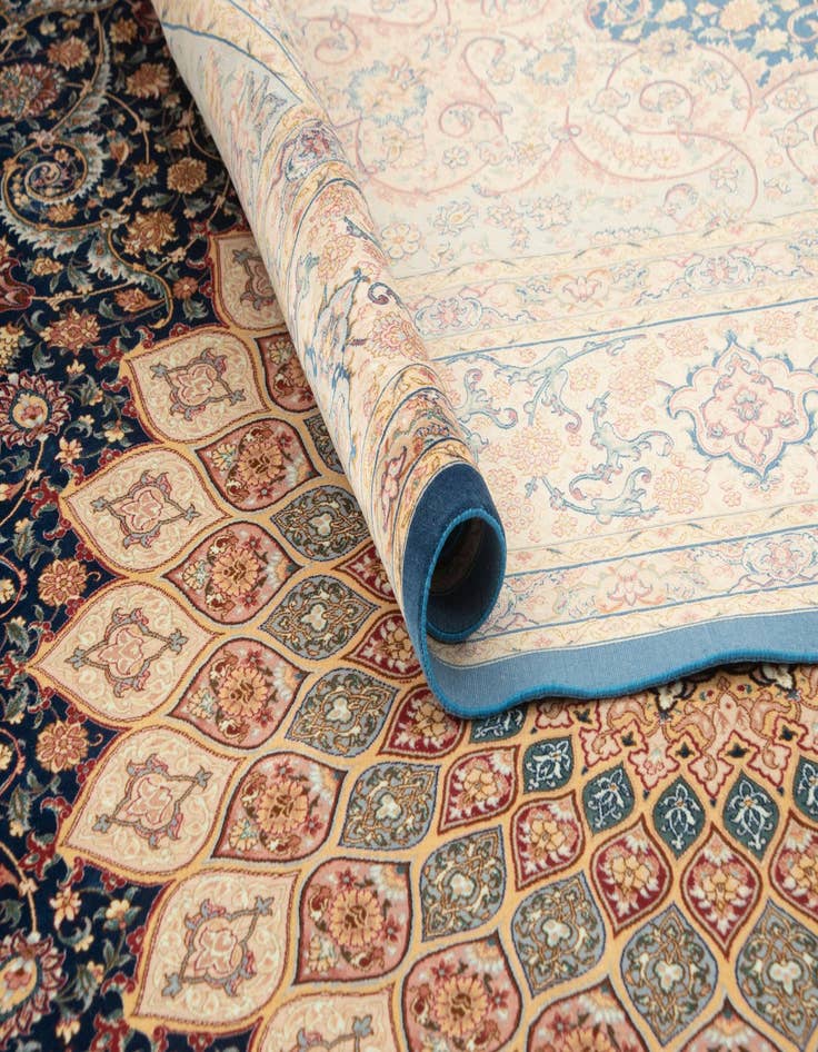 Detail image of 6' 7 x 9' 8 Ghom Design Rug