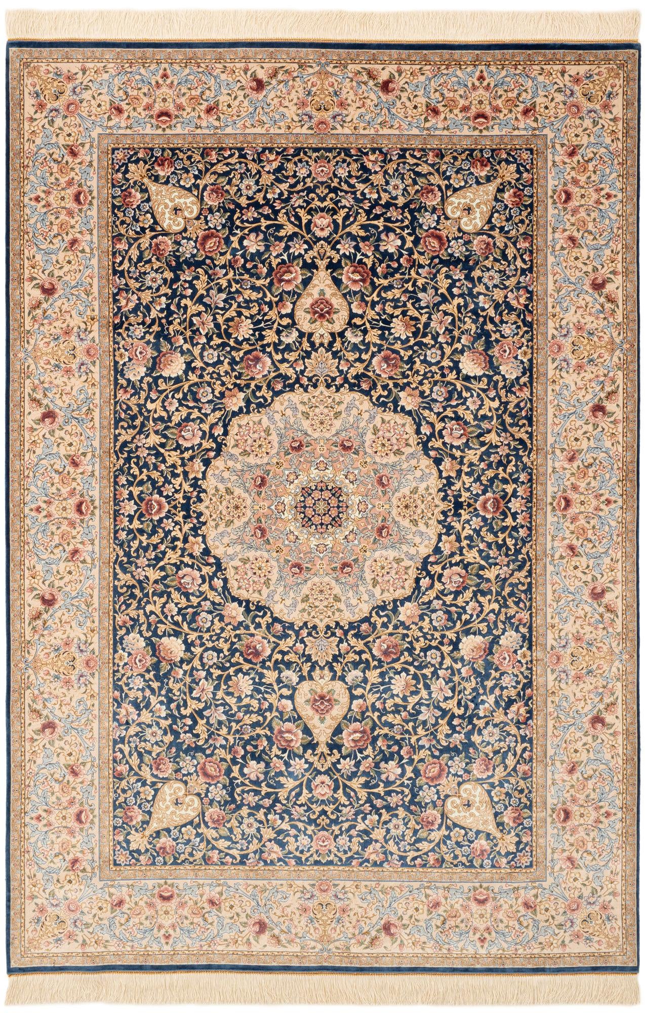 4' 10 x 7' 1 Ghom Design Rug