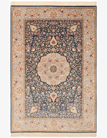 4' 10 x 7' 1 Ghom Design Rug