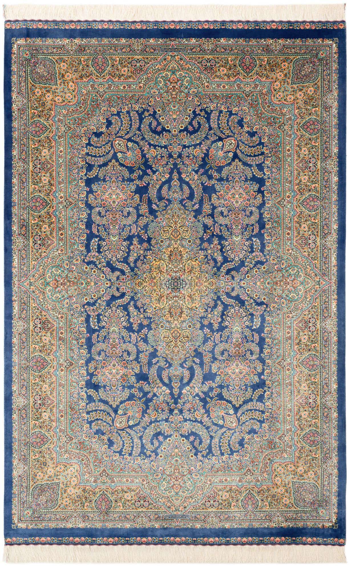 4' 10 x 7' 5 Ghom Design Rug