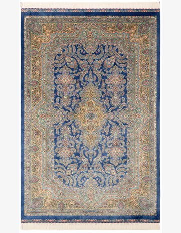 4' 10 x 7' 5 Ghom Design Rug