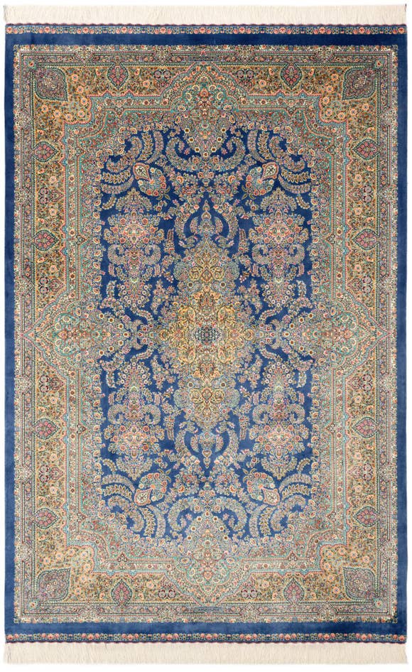 Detail image of 4' 10 x 7' 5 Ghom Design Rug