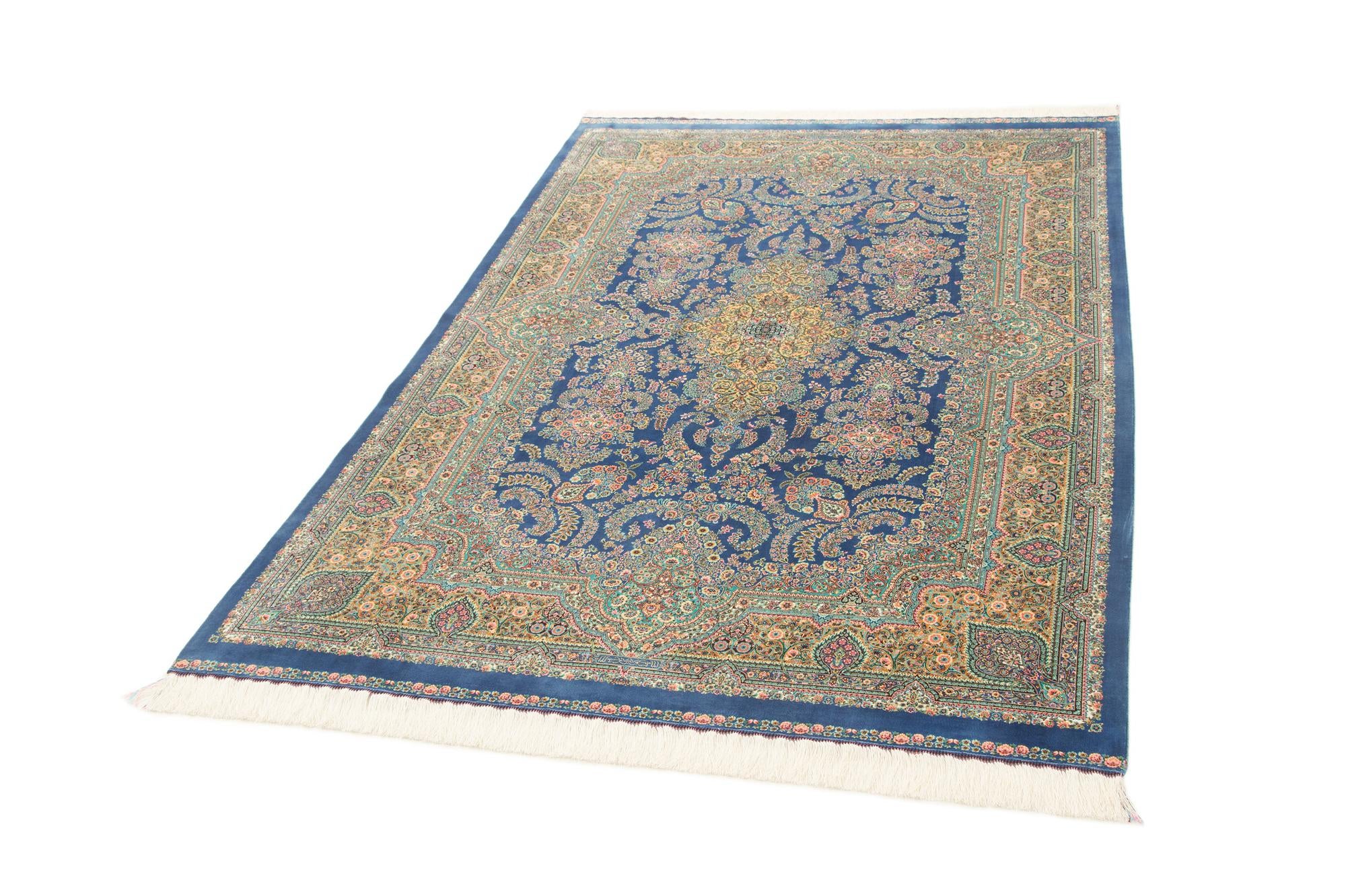 4' 10 x 7' 5 Ghom Design Rug