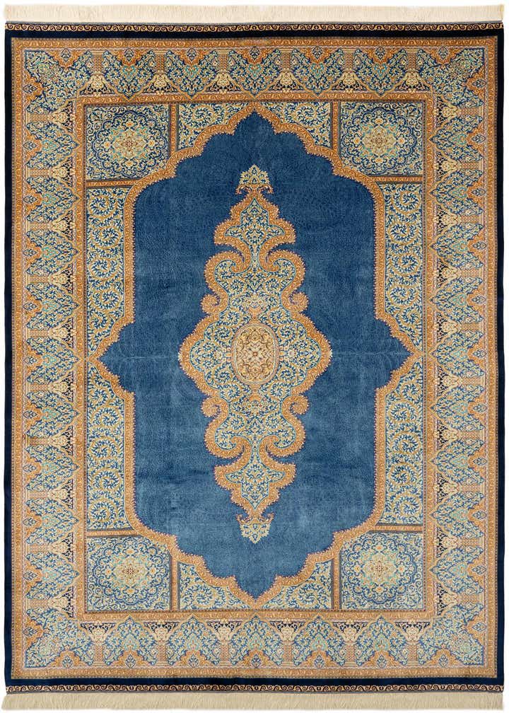 6' 6 x 9' 8 Ghom Design Rug