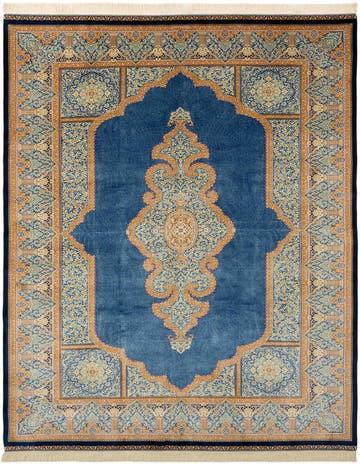 6' 6 x 9' 8 Ghom Design Rug