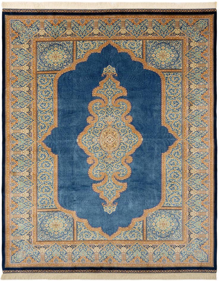 Detail image of 6' 6 x 9' 8 Ghom Design Rug