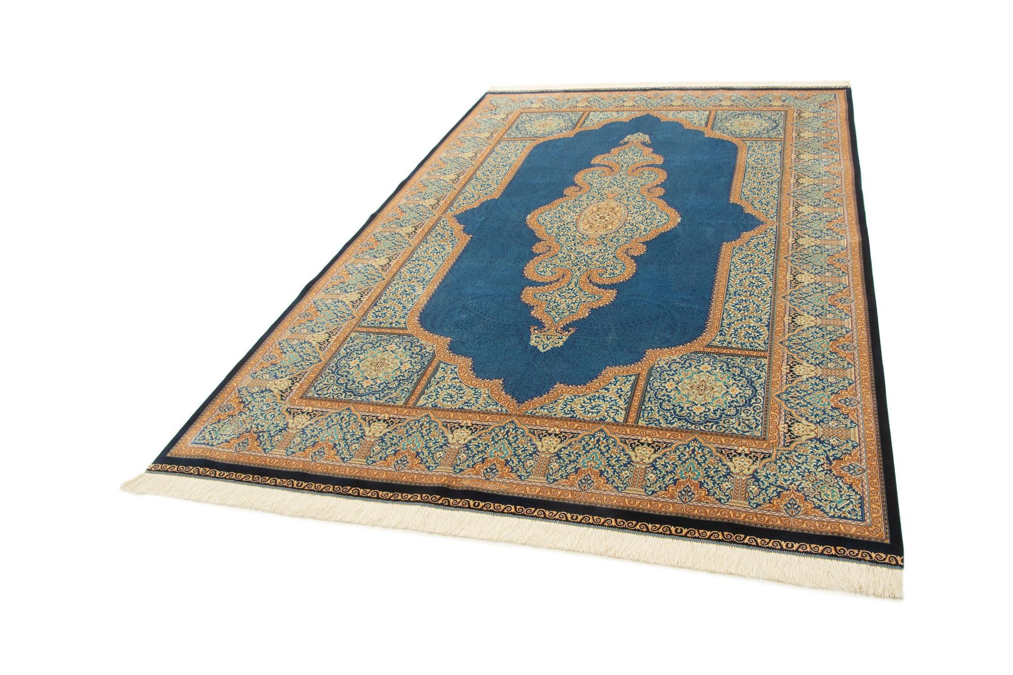 6' 6 x 9' 8 Ghom Design Rug