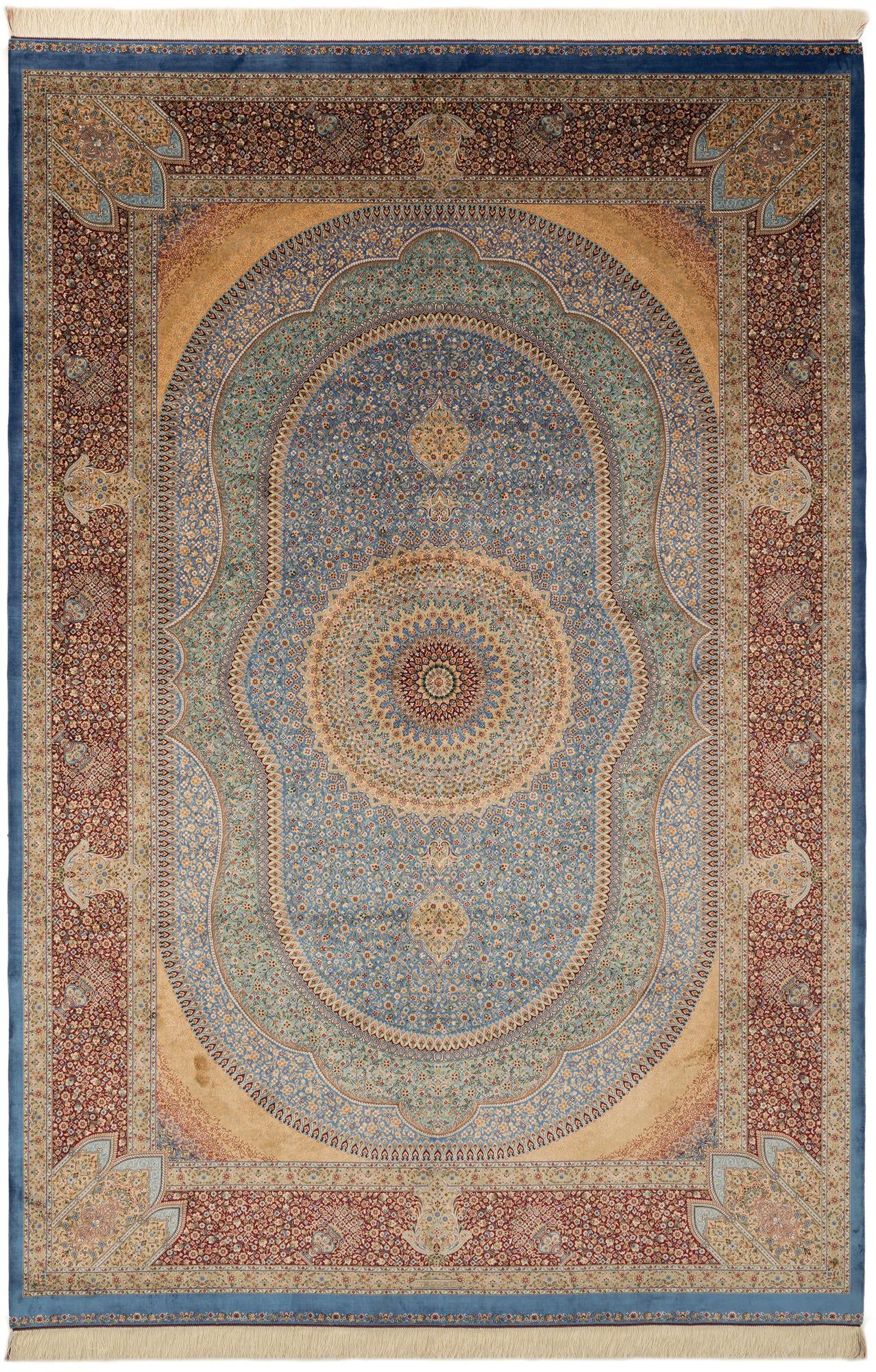 6' 6 x 9' 7 Ghom Design Rug