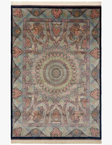 6' 5 x 9' 6 Ghom Design Rug